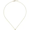 Collier Ankerkette mit Anhänger Solitär Diamant 0.15Ct 585 Gelbgold 45cm