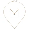 Collier Ankerkette mit Anhänger Solitär Diamant 0.15Ct 585 Rotgold 45cm