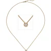 Collier Ankerkette mit Anhänger Solitär Diamant 0.15Ct 585 Rotgold 45cm