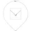 Collier Ankerkette mit Anhänger 585 Weißgold 8 Diamanten 0.06Ct 42-45cm