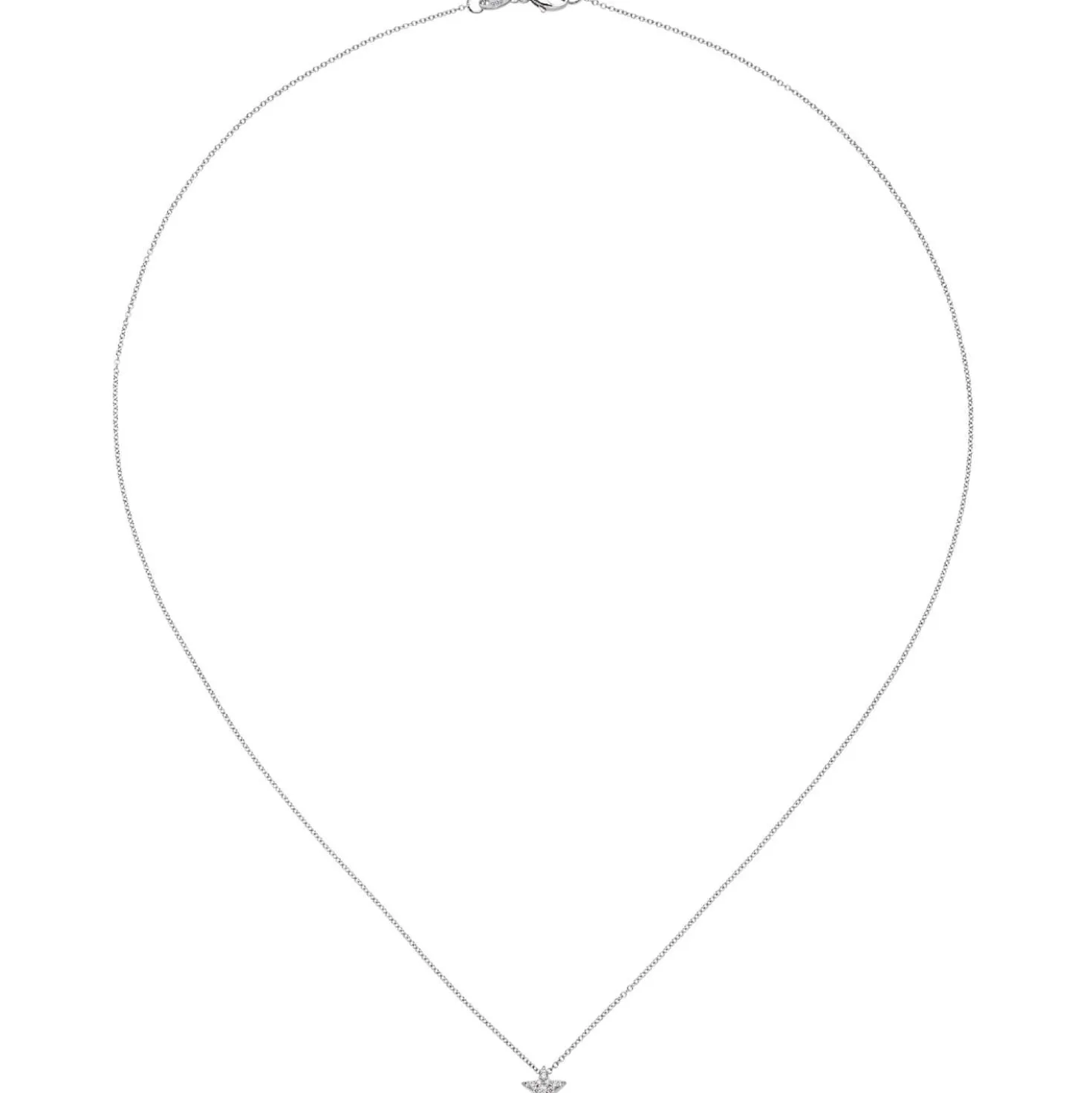 Collier Ankerkette Sternchen mit 16 Diamanten 0.05Ct W/SI 585 Gold Weißgold