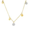 Collier aus 750 Gelbgold 28 Brillanten 0,1ct I-SI L:45,7cm Fassung rhodiniert