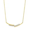 Collier aus 750 Gelbgold 13 Brillanten 0,1ct TW-PI L:45,7cm Fassung rhodiniert