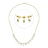 Collier aus 585 Gelbgold 19 Diamanten Baguette-Schliff 0,59ct TW-SI L:45,7cm