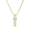 Collier aus 750 Gelbgold 11 Diamanten Trapez-Schliff 0,1ct TW-SI L:45cm