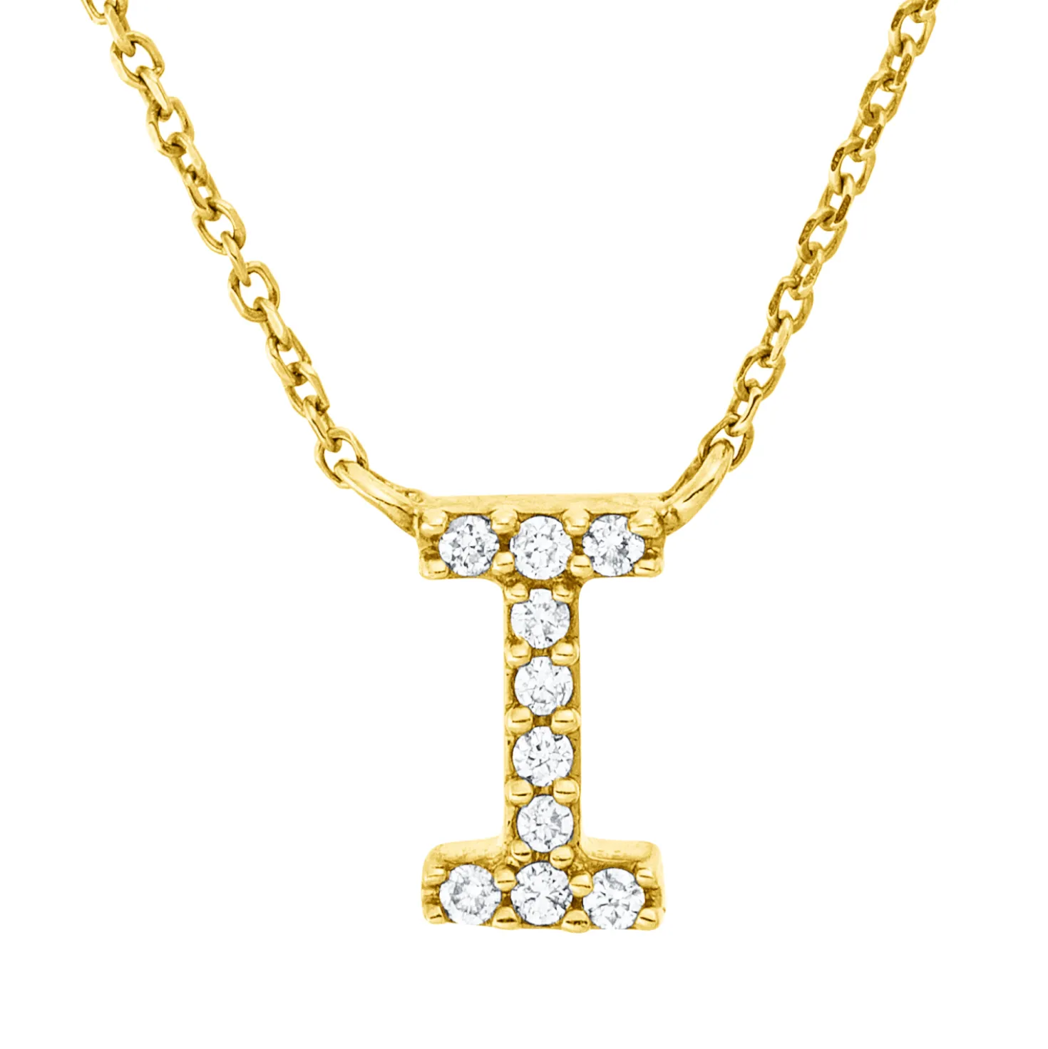 Collier aus 750 Gold Gelbgold 10 Brillanten 0,04ct TW-PI L:42cm