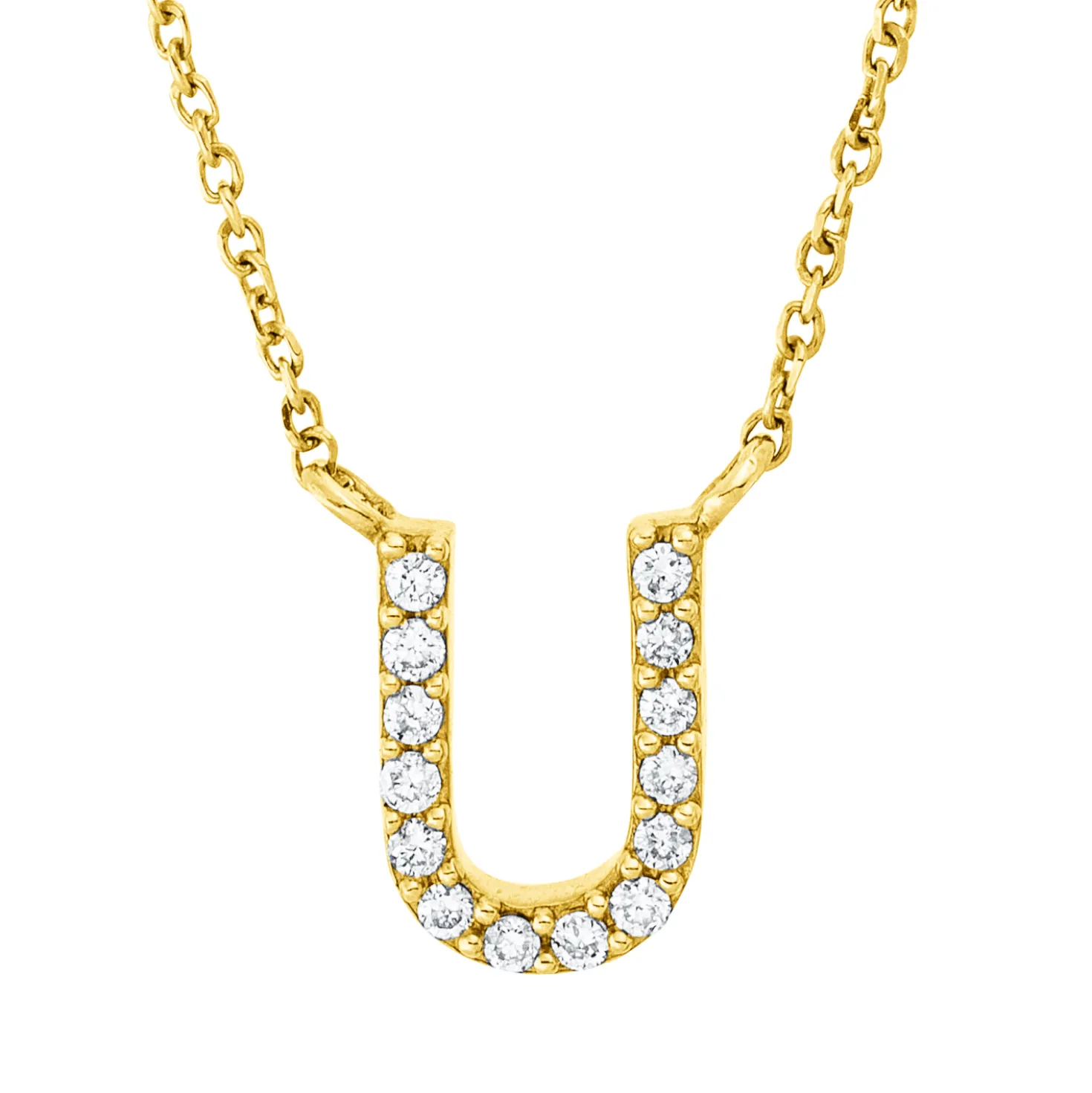 Collier aus 750 Gold Gelbgold 14 Brillanten 0,05ct TW-PI L:42cm