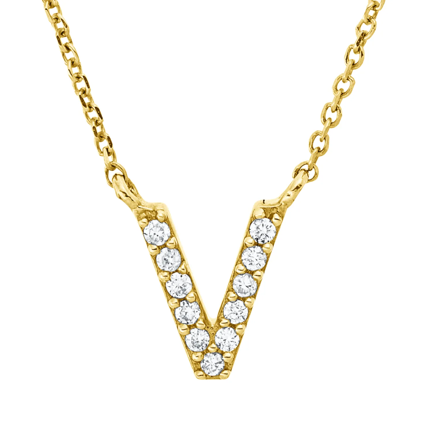 Collier aus 750 Gold Gelbgold 11 Brillanten 0,04ct TW-PI L:42cm