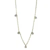 Collier aus 750 Gold Gelbgold 5 Brillanten 0,37ct TW-PI L:45,7cm