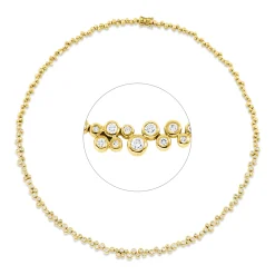 Collier aus 750 Gold Gelbgold 100 Brillanten 2,63ct TW-SI