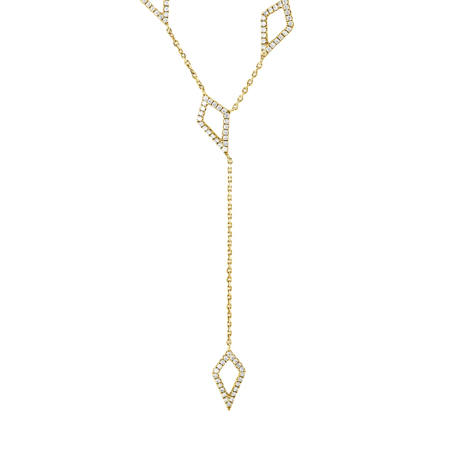 Collier aus 750 Gold Gelbgold 94 Brillanten 0,37ct TW-SI L:46cm