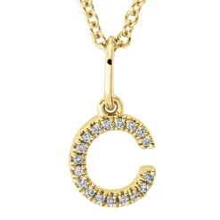 Collier aus 750 Gold Gelbgold 18 Brillanten 0,03ct TW-SI L:45cm