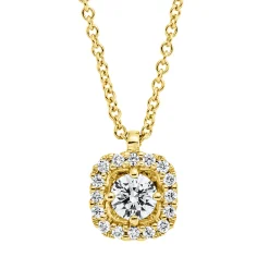 Collier aus 750 Gold Gelbgold 17 Brillanten 0,18ct TW-SI L:42cm