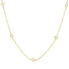 Collier aus 750 Gold Gelbgold 14 Brillanten 0,46ct TW-SI L:45cm