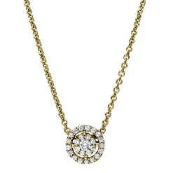 Collier aus 750 Gold Gelbgold 26 Brillanten 0,19ct TW-SI L:45cm