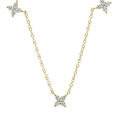 Collier aus 750 Gold Gelbgold 25 Brillanten 0,83ct TW-SI L:45,7cm