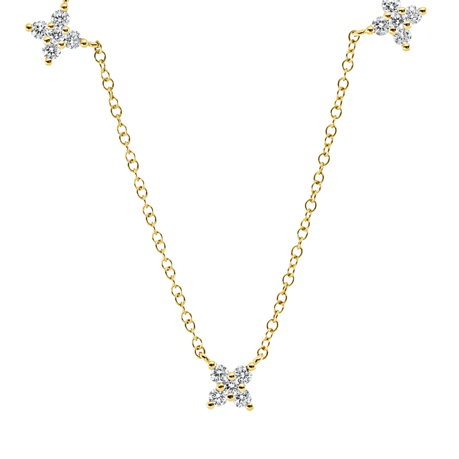 Collier aus 750 Gold Gelbgold 25 Brillanten 0,83ct TW-SI L:45,7cm