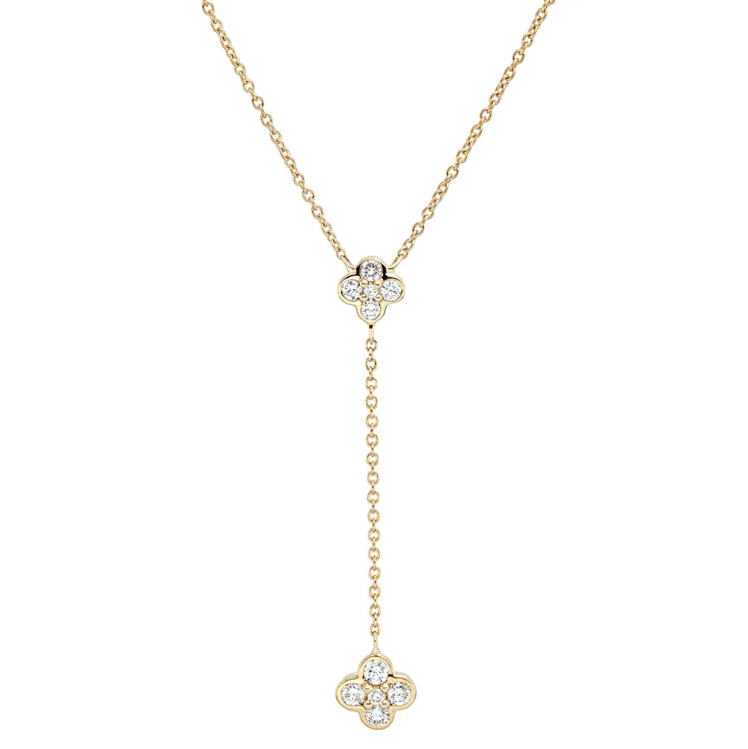 Collier aus 750 Gold Gelbgold 10 Brillanten 0,25ct TW-SI L:45cm