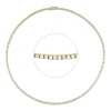 Collier aus 750 Gold Gelbgold 191 Brillanten 5,8ct TW-SI L:42cm 4er-Krappe