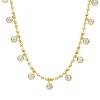 Collier aus 750 Gold Gelbgold 11 Brillanten 0,66ct TW-VSI L:42cm