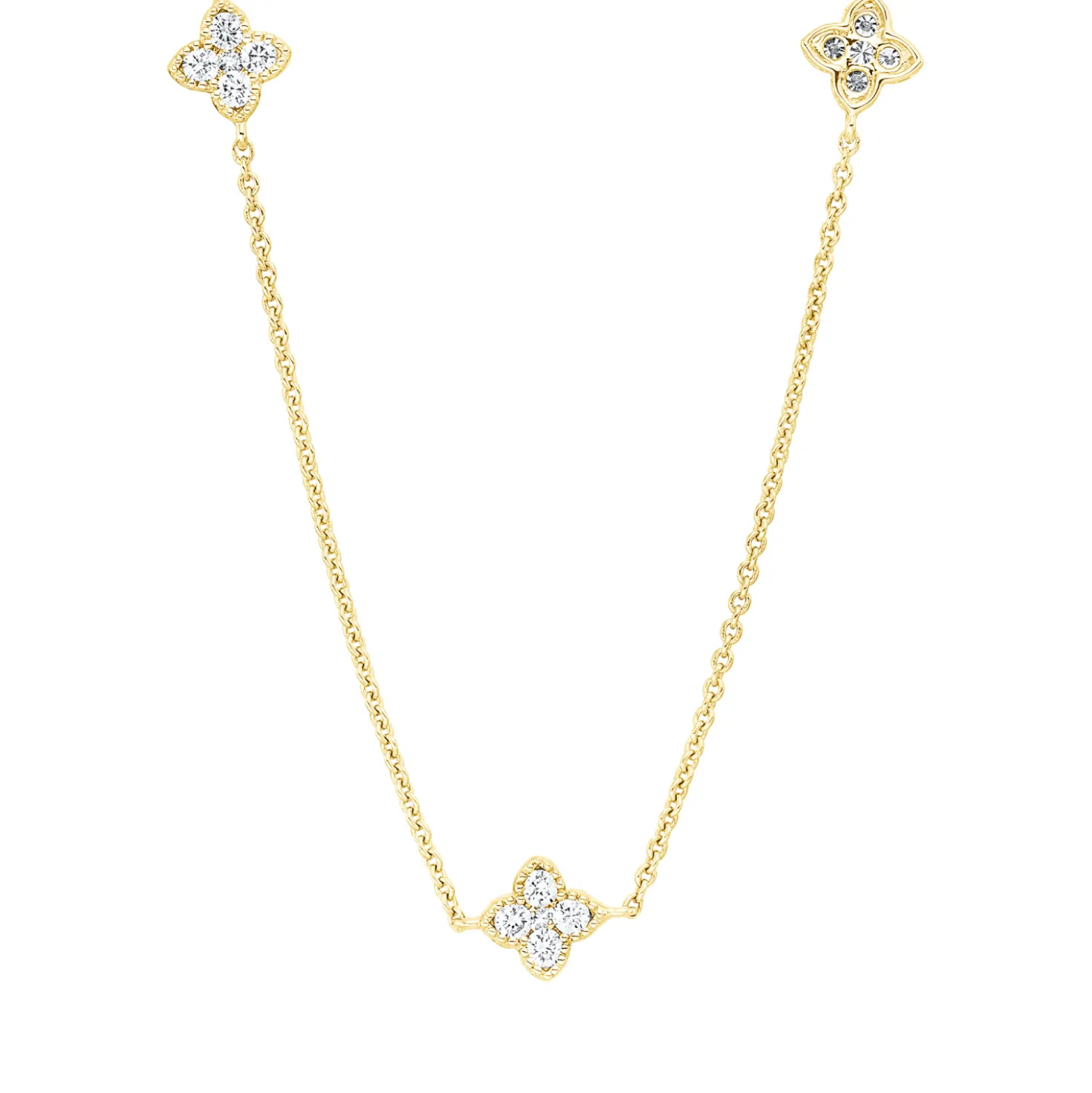 Collier aus 750 Gold Gelbgold 25 Brillanten 0,6ct W-SI L:45cm