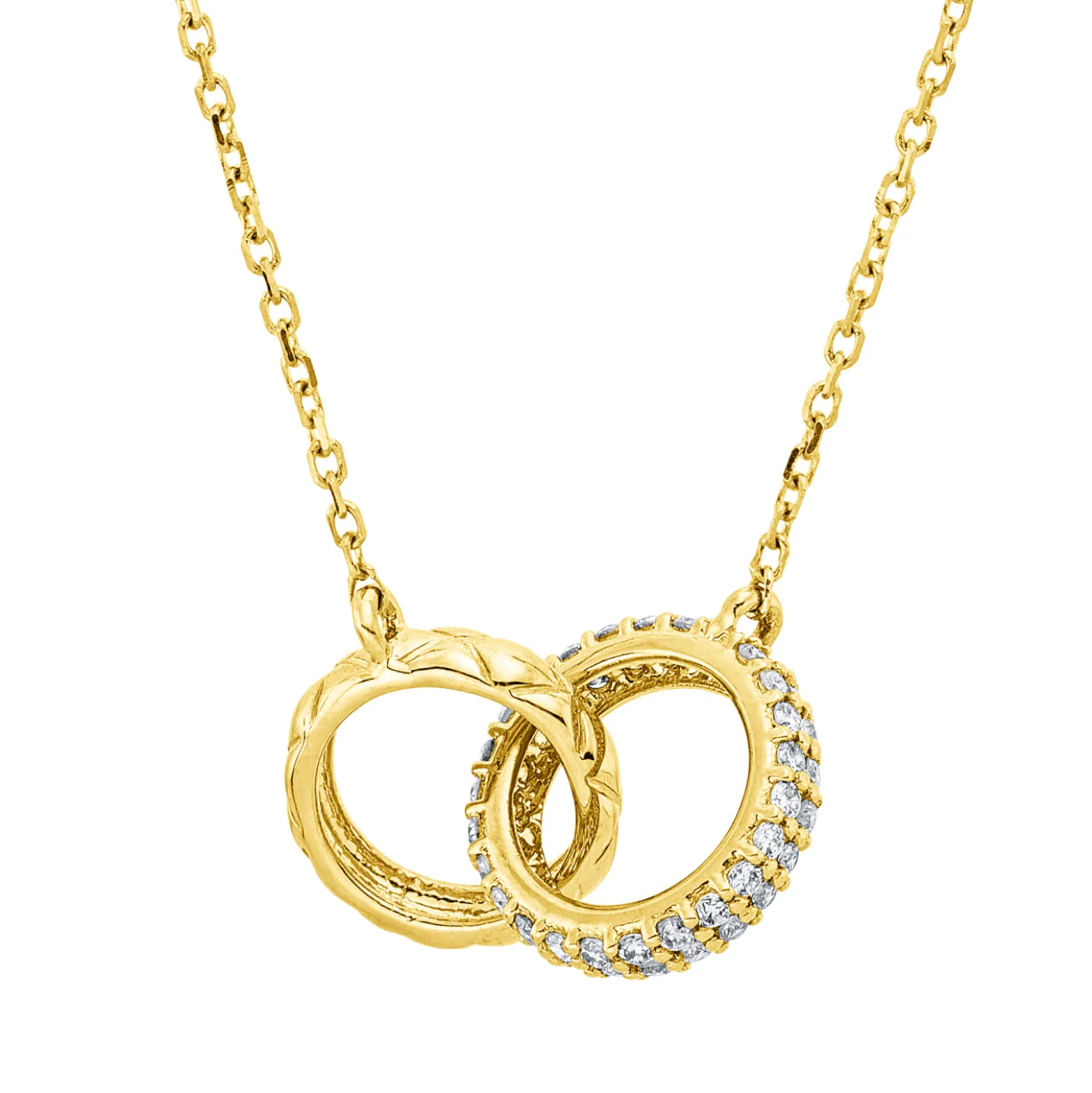 Collier aus 750 Gold Gelbgold 48 Brillanten 0,18ct W-SI L:45cm
