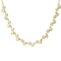 Collier aus 585 Gold Gelbgold 26 Brillanten 0,66ct W-SI L:45cm