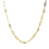 Collier aus 585 Gold Gelbgold 13 Brillanten 0,33ct W-SI L:45cm