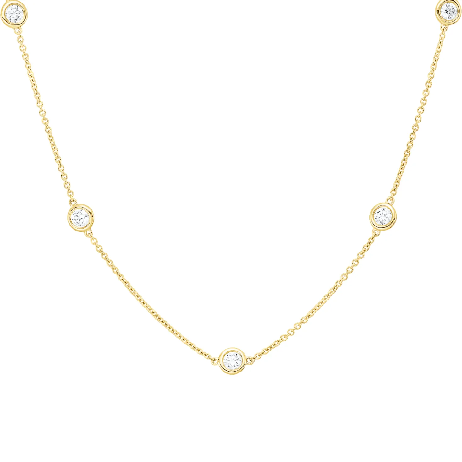 Collier aus 750 Gold Gelbgold 13 Brillanten 1,16ct W-SI L:45cm Zarge