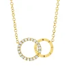 Collier aus 585 Gold Gelbgold 20 Brillanten 0,19ct W-SI/PI L:45cm