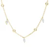 Collier aus 750 Gold Gelbgold 11 Diamanten 1,2ct L:40,6cm
