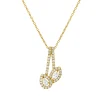 Collier aus 750 Gold Gelbgold 46 Diamanten 0,5ct L:45,7cm