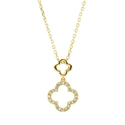 Collier aus 750 Gold Gelbgold 24 Diamanten 0,07ct TW-SI L:45cm
