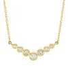 Collier aus 750 Gold Gelbgold 7 Diamanten 0,19ct TW-SI L:42cm