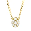 Collier aus 750 Gold Gelbgold 9 Diamanten 0,13ct TW-SI L:45,7cm