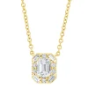 Collier aus 750 Gold Gelbgold 11 Diamanten 0,53ct TW-SI L:45,7cm