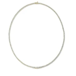 Collier aus 750 Gold Gelbgold 207 Diamanten 5,81ct TW-SI L:42cm