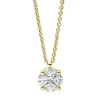 Collier aus 750 Gold Gelbgold 5 Diamanten 0,23ct TW-SI L:45cm