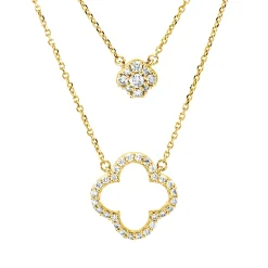 Collier aus 750 Gold Gelbgold 37 Diamanten 0,23ct TW-SI L:45cm