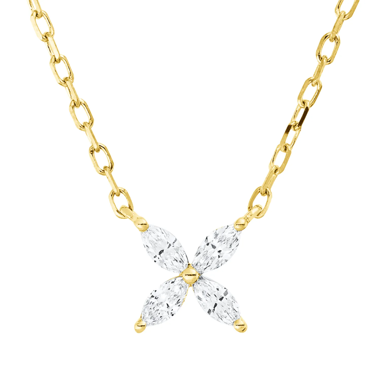 Collier aus 750 Gold Gelbgold 5 Diamanten 0,23ct TW-SI L:45,7cm