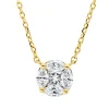 Collier aus 750 Gold Gelbgold 5 Diamanten 0,24ct TW-SI L:45cm