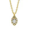 Collier aus 750 Gold Gelbgold 11 Diamanten 0,15ct TW-SI L:45cm