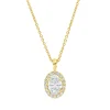 Collier aus 750 Gold Gelbgold 21 Diamanten 0,52ct TW-SI L:45cm 4er-Krappe