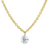 Collier aus 750 Gold gelb/weiß Brillant 0,15ct TW-SI L:45cm