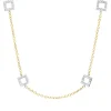 Collier aus 750 Gold gelb/weiß 192 Brillanten 0,56ct TW-SI L:45,7cm