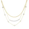 Collier aus 585 Gold gelb/weiß 18 Brillanten 1,03ct TW-SI L:47cm