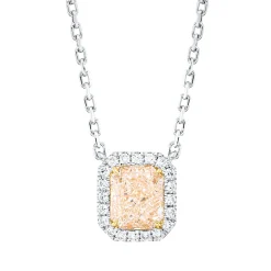 Collier aus 750 Gold gelb/weiß 21 Diamanten 1,64ct L:45,7cm