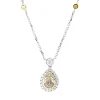 Collier aus 750 Gold gelb/weiß 27 Diamanten 1,05ct L:43,2cm