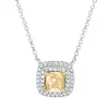 Collier aus 750 Gold gelb/weiß 51 Diamanten 0,69ct L:43cm