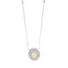 Collier aus 750 Gold gelb/weiß 41 Diamanten 1,02ct L:43cm 4er-Krappe